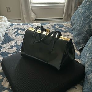 Alberta di canio black satchel bag